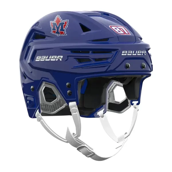 Blue Helmet Logo With Numbers